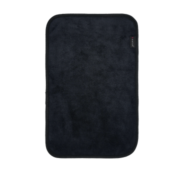 A soft black after-sex towel ready for Post-Intimacy clean-up.